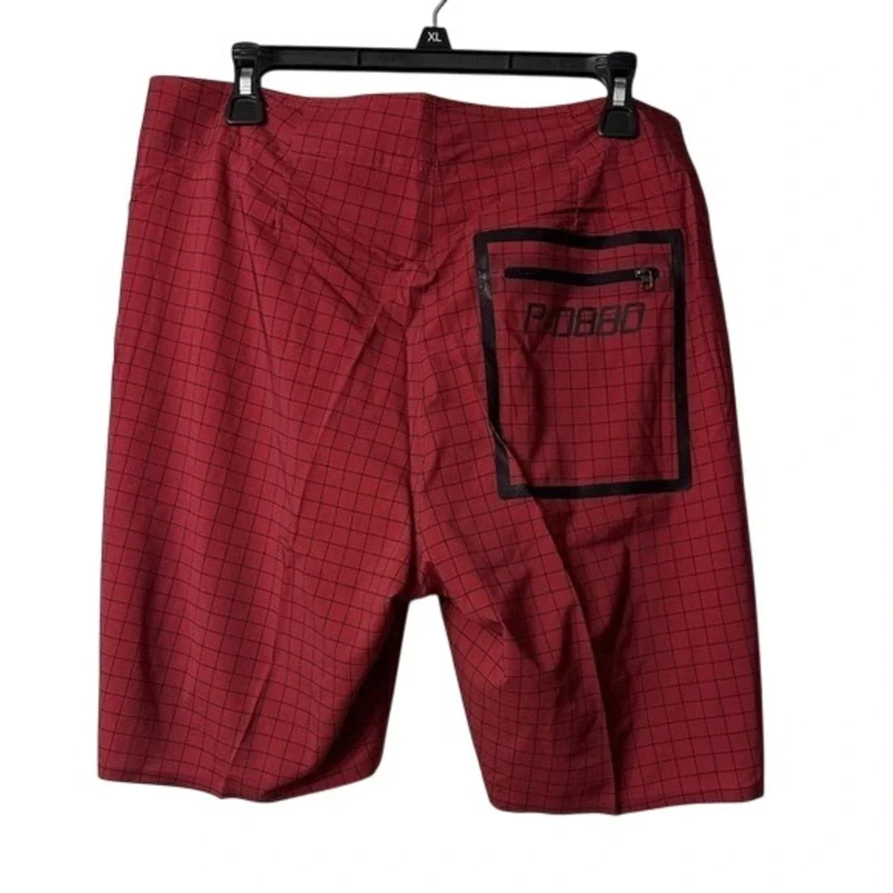NWT 8eighty Hurricane Mens P-D880 Red Board Shorts Swimming Trunks Size 33